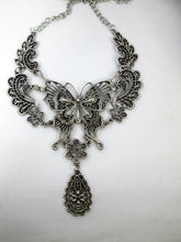 Load image into Gallery viewer, steampunk butterfly bib necklace