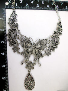 butterfly bib necklace with measurement