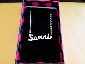 hand cut name necklace