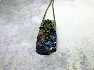 raw stone mermaid necklace