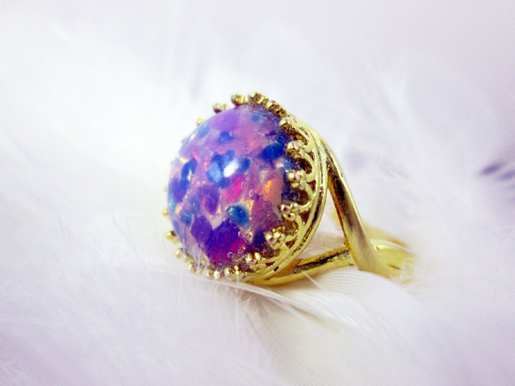 Australian Fire Opal ring