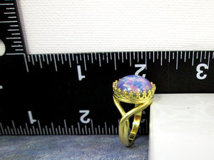 gold opal ring