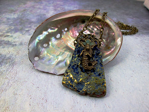 rainbow titanium mermaid pendant