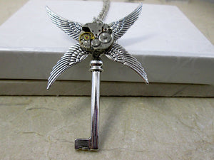 winged key necklace