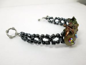 one of a kind magnetic hematite bracelet