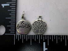 Load image into Gallery viewer, small tree of life charm (front and back view)