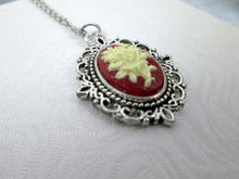 Load image into Gallery viewer, victorian flower cameo necklace
