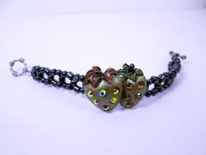 magnetic hematite strawberry bracelet