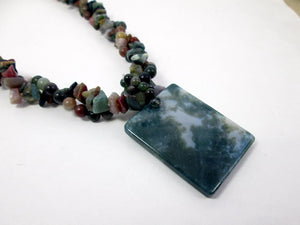 multi gem stone jasper necklace