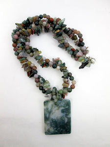 multi gemstones necklace