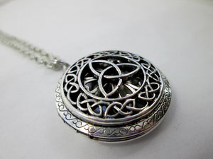 celtic locket necklace
