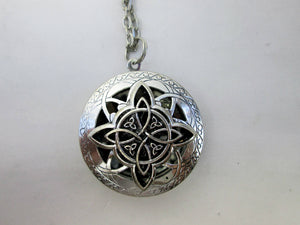 trinity knot perfume necklace