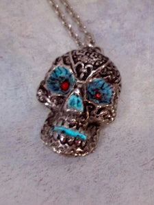 handmade skull necklace