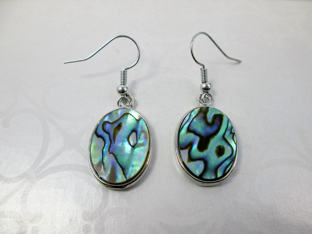 short dangle abalone shell earrings