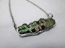 Load image into Gallery viewer, rainbow green bismuth necklace