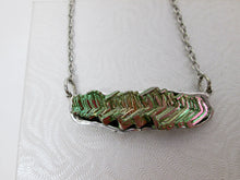 Load image into Gallery viewer, sideway hangs bismuth necklace