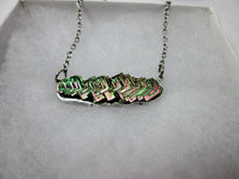Load image into Gallery viewer, rainbow bismuth sideway necklace