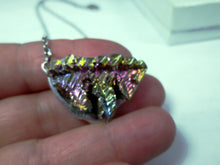 Load image into Gallery viewer, purple rainbow bismuth pendant