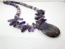 Load image into Gallery viewer, amethyst beaded necklace