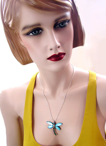 handmade dragonfly necklace