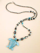Load image into Gallery viewer, turquoise turtle necklace