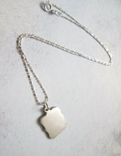 Load image into Gallery viewer, back of pendant, showing pendant polished to mirror finish.