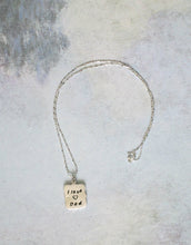Load image into Gallery viewer, hand stamped message I love dad necklace