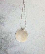 Load image into Gallery viewer, back of pendant, showing pendant polished to mirror finish.