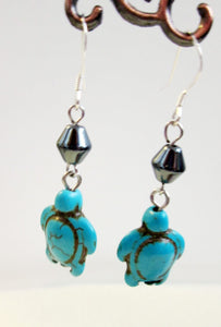 turtle drop earrings