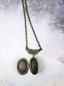 inside view of small oval locket 