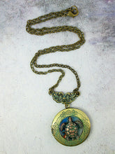 Load image into Gallery viewer, turtle locket necklace