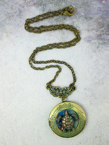 turtle locket necklace