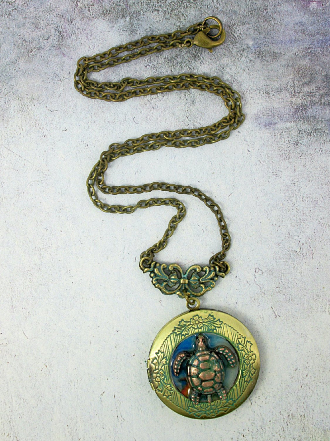 turtle locket necklace