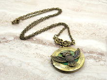 Load image into Gallery viewer, owl locket pendant necklace