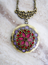 Load image into Gallery viewer, red and purple fancy wedding locket