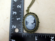 Load image into Gallery viewer, cameo watch necklace measurement view