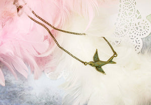 small sparrow necklace