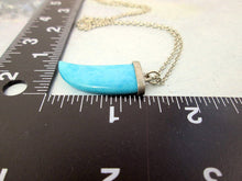 Load image into Gallery viewer, turquoise fang pendant with measurement