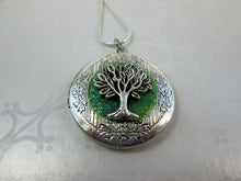 Load image into Gallery viewer, tree of life locket pendant necklace