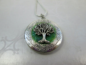 tree of life locket pendant necklace