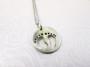 baby footprint necklace