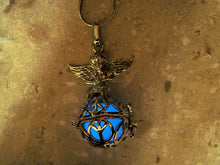 Load image into Gallery viewer, Glow in the Dark Angel Caller Necklace, Harmony Ball Locket Necklace