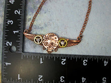 Load image into Gallery viewer, steampunk angel wing necklace