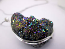 Load image into Gallery viewer, rainbow titanium druzy crystal pendant